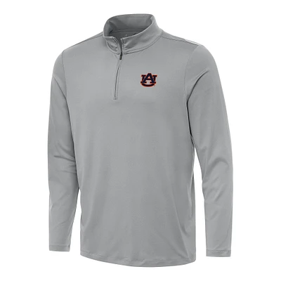 Men's Antigua Gray Auburn Tigers Reprocess Quarter-Zip Top