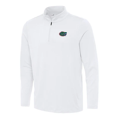 Men's Antigua White Florida Gators Reprocess Quarter-Zip Top