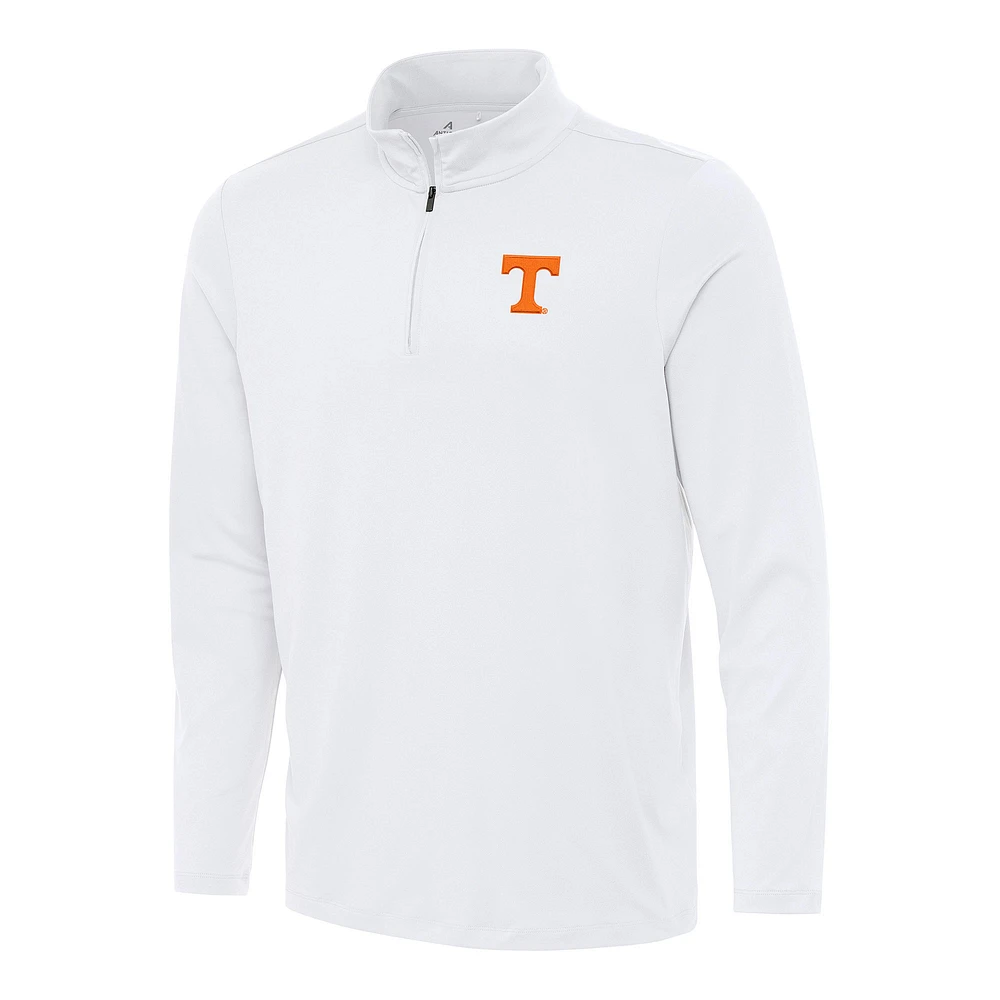 Men's Antigua White Tennessee Volunteers Reprocess Quarter-Zip Top
