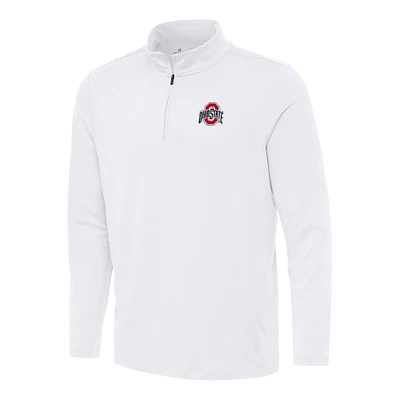Men's Antigua White Ohio State Buckeyes Reprocess Quarter-Zip Top
