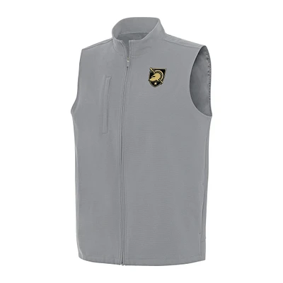 Men's Antigua Gray Army Black Knights Regard Full-Zip Vest