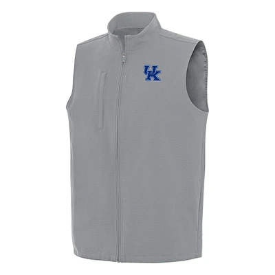 Men's Antigua Gray Kentucky Wildcats Regard Full-Zip Vest