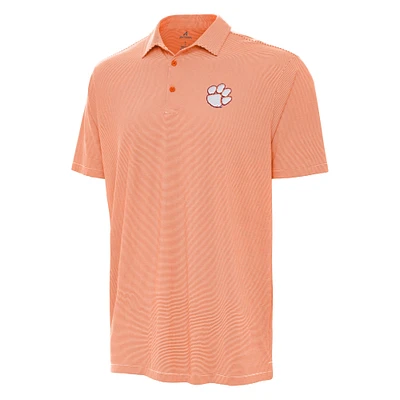 Men's Antigua Orange Clemson Tigers Twine Polo