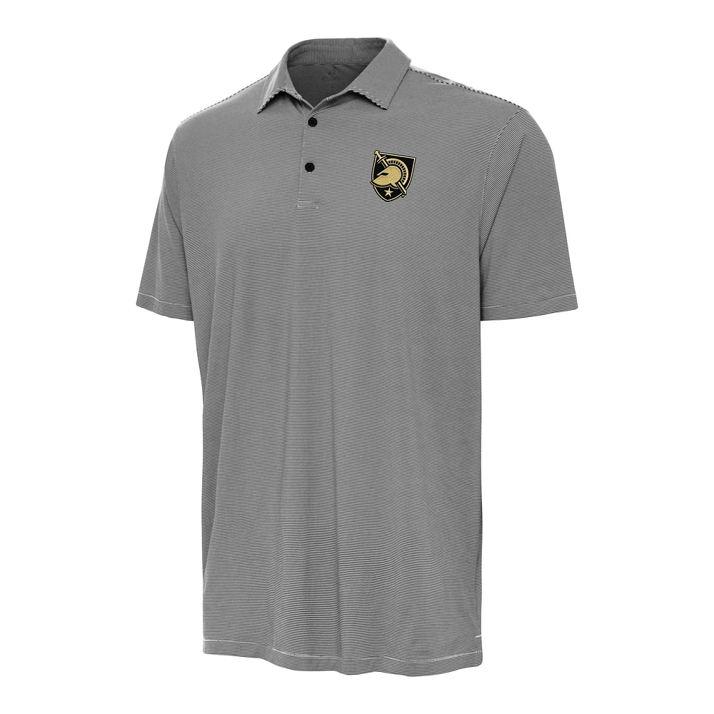 Men's Antigua Black Army Knights Twine Polo