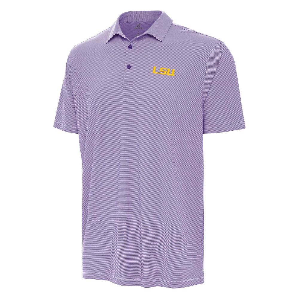 Men's Antigua Purple LSU Tigers Twine Polo