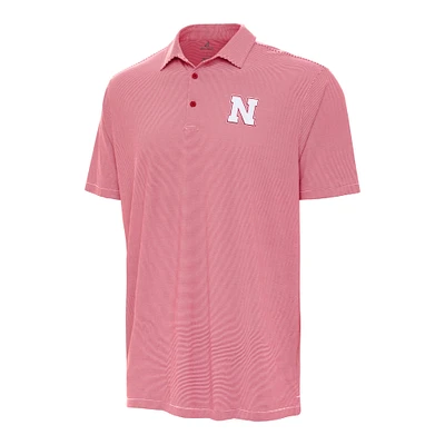 Men's Antigua Red Nebraska Huskers Twine Polo