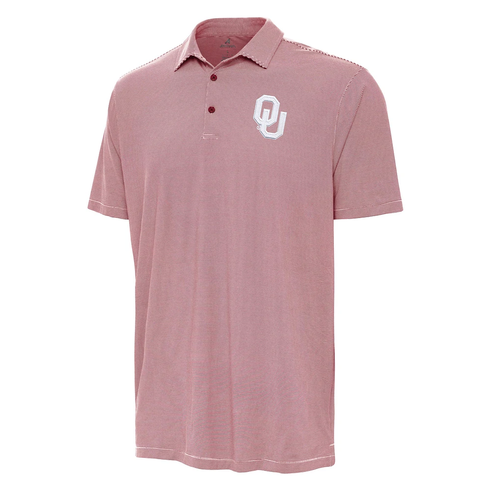 Men's Antigua Cardinal Oklahoma Sooners Twine Polo