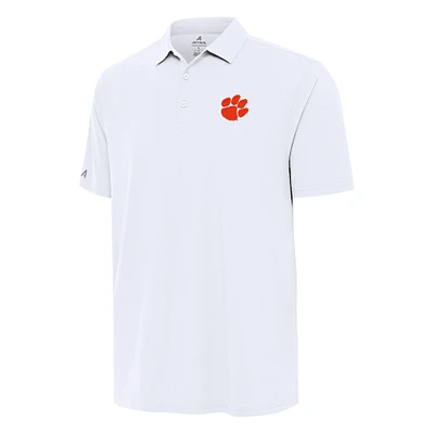 Men's Antigua White Clemson Tigers Era Polo