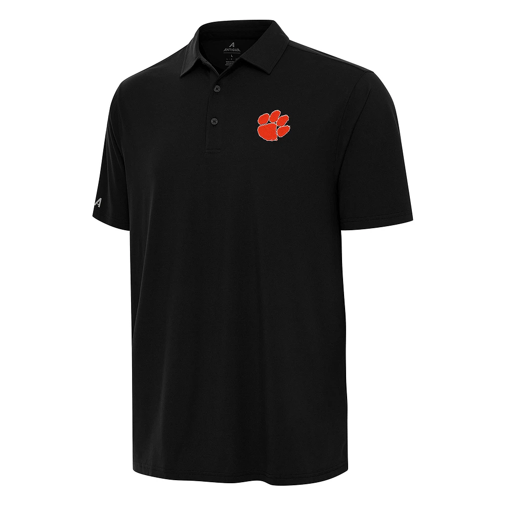 Men's Antigua Black Clemson Tigers Era Polo