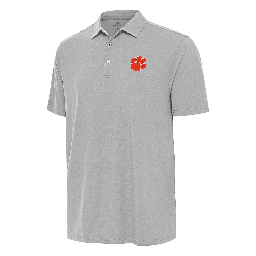 Men's Antigua Gray Clemson Tigers Era Polo