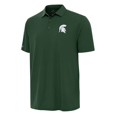 Men's Antigua Hunter Green Michigan State Spartans Era Polo