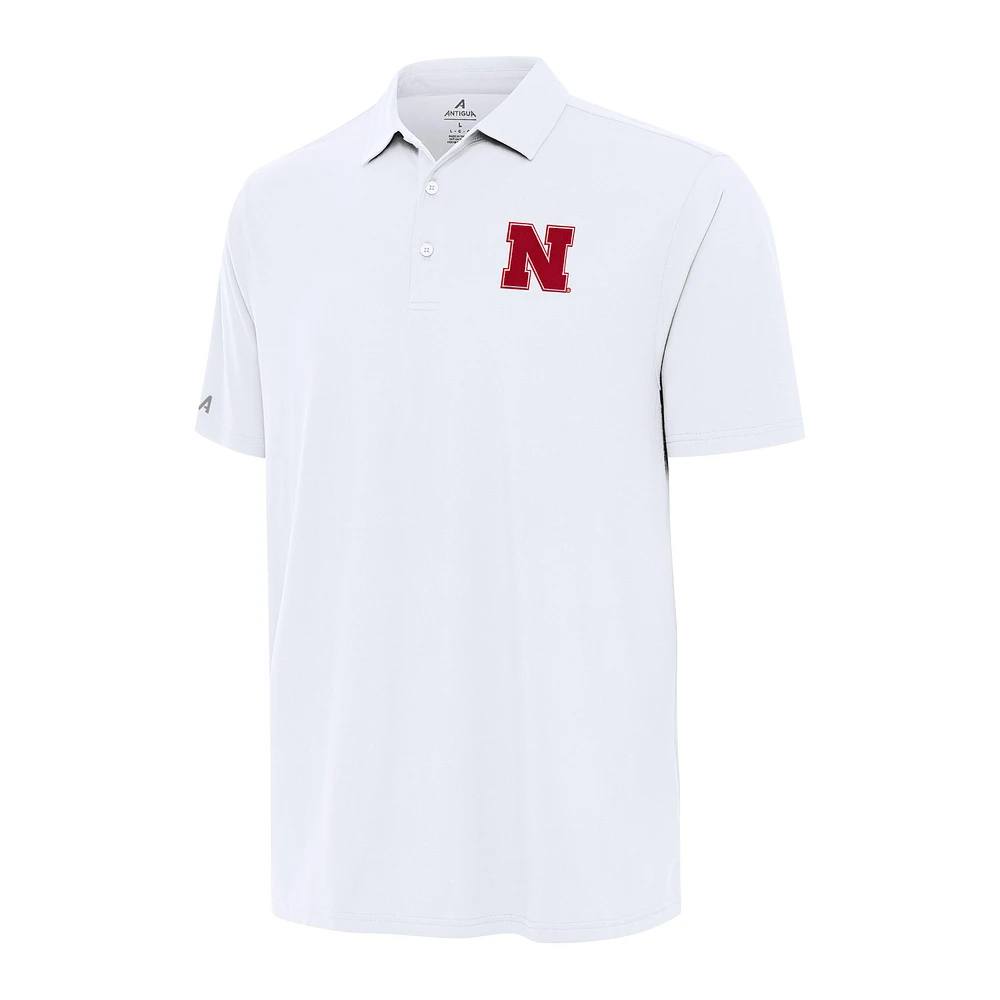 Men's Antigua White Nebraska Huskers Era Polo