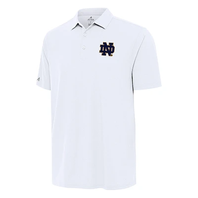 Men's Antigua White Notre Dame Fighting Irish Era Polo