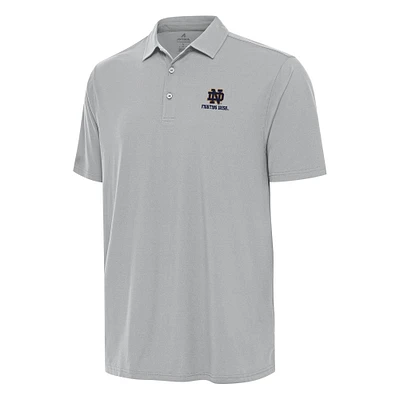 Men's Antigua Gray Notre Dame Fighting Irish Era Polo