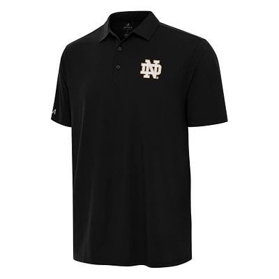 Men's Antigua Black Notre Dame Fighting Irish Era Polo