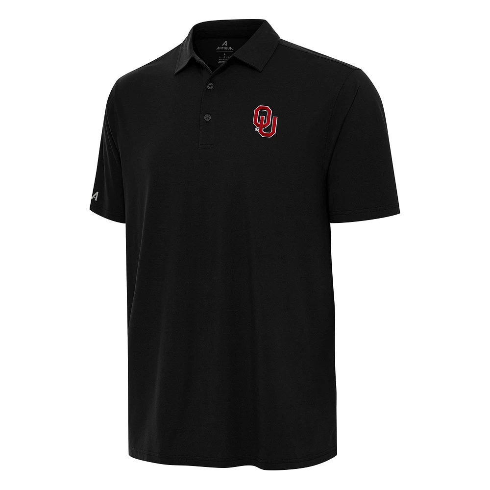 Men's Antigua Black Oklahoma Sooners Era Polo