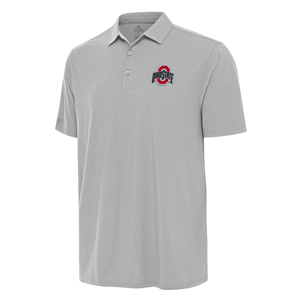 Men's Antigua Gray Ohio State Buckeyes Era Polo