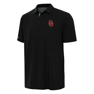 Men's Antigua Black Oklahoma Sooners Era Polo