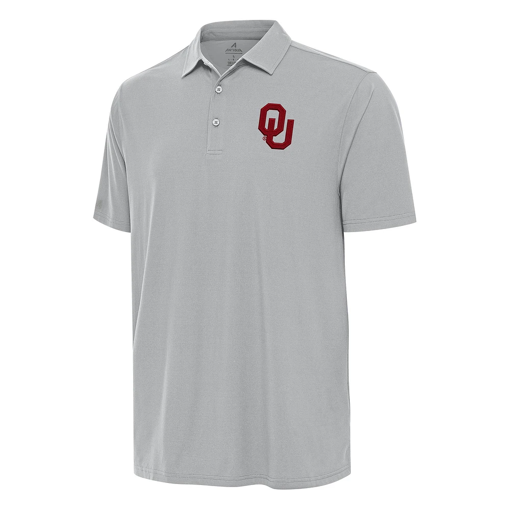 Men's Antigua Gray Oklahoma Sooners Era Polo