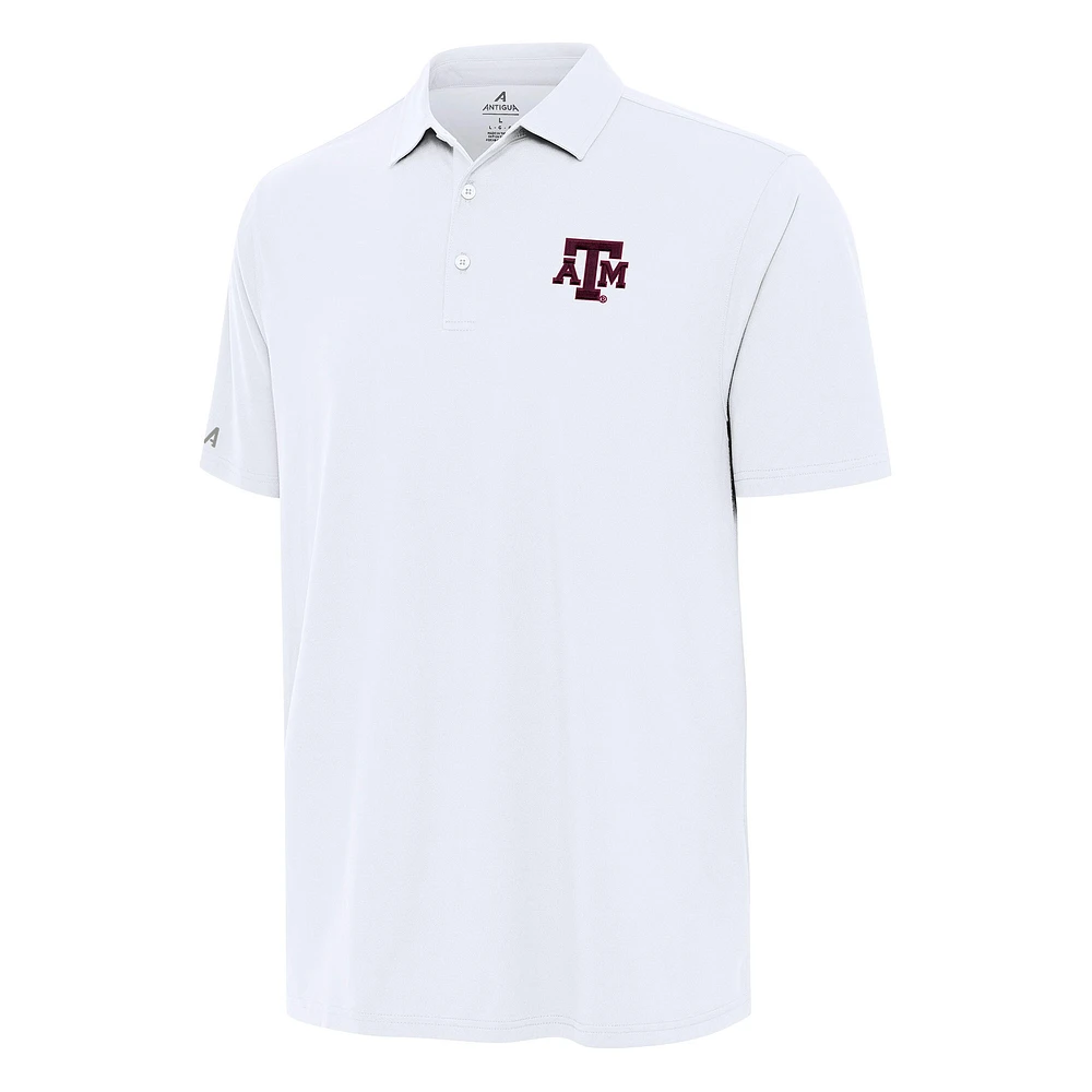 Men's Antigua White Texas A&M Aggies Era Polo