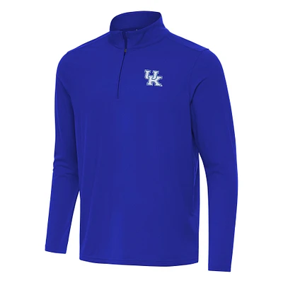 Men's Antigua Royal Kentucky Wildcats Intent Quarter-Zip Top