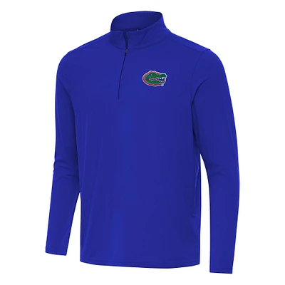 Men's Antigua Royal Florida Gators Intent Quarter-Zip Top