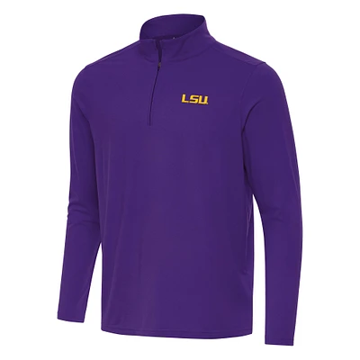 Men's Antigua Purple LSU Tigers Intent Quarter-Zip Top
