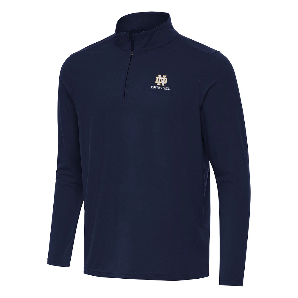 Men's Antigua Navy Notre Dame Fighting Irish Intent Quarter-Zip Top
