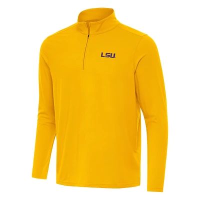 Men's Antigua Gold LSU Tigers Intent Quarter-Zip Top