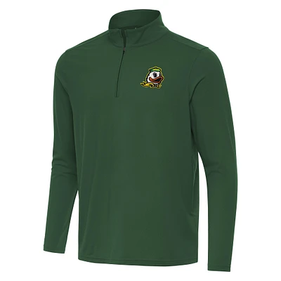 Men's Antigua Hunter Green Oregon Ducks Intent Quarter-Zip Top
