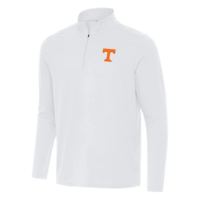 Men's Antigua White Tennessee Volunteers Intent Quarter-Zip Top