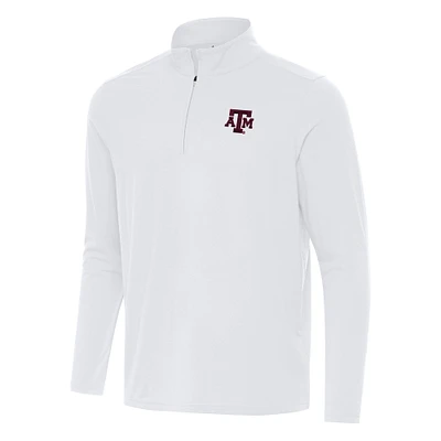 Men's Antigua White Texas A&M Aggies Intent Quarter-Zip Top