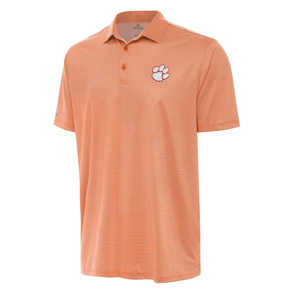 Men's Antigua /White Clemson Tigers Rings Polo