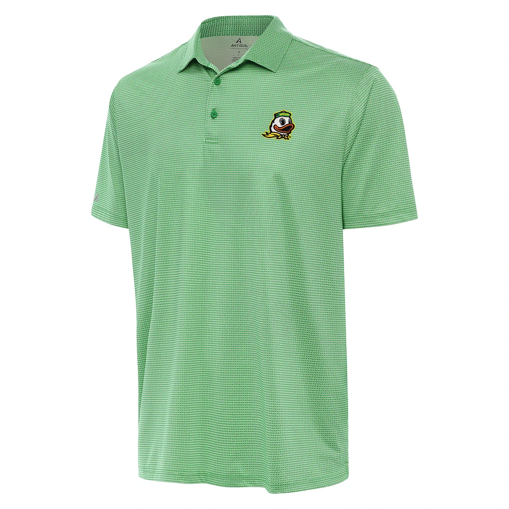 Men's Antigua Kelly Green/White Oregon Ducks Rings Polo