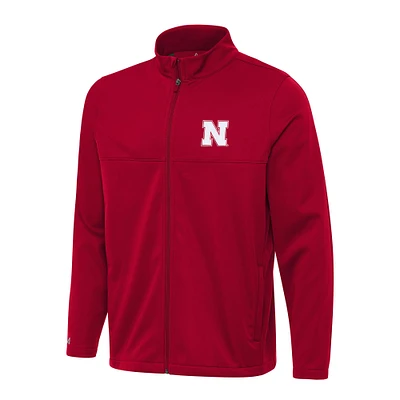 Men's Antigua Red Nebraska Huskers Links 2 Full-Zip Golf Jacket