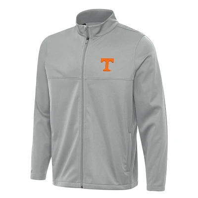 Men's Antigua Gray Tennessee Volunteers Links 2 Full-Zip Golf Jacket