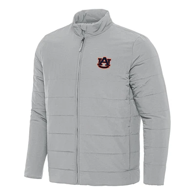 Men's Antigua Gray Auburn Tigers Swelter Full-Zip Puffer Jacket