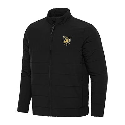 Men's Antigua Black Army Knights Swelter Full-Zip Puffer Jacket
