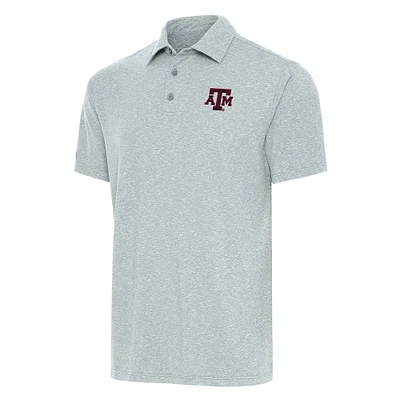 Men's Antigua Heather Gray Texas A&M Aggies Big & Tall Par 3 Polo
