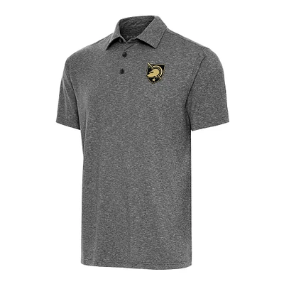 Men's Antigua Heather Black Army Knights Big & Tall Par 3 Polo