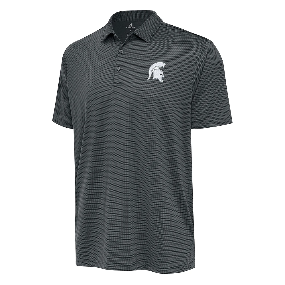 Men's Antigua Pewter Michigan State Spartans Big & Tall Ellipse Polo