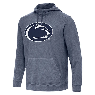 Men's Antigua Heather Navy Penn State Nittany Lions Cloud Pullover Hoodie