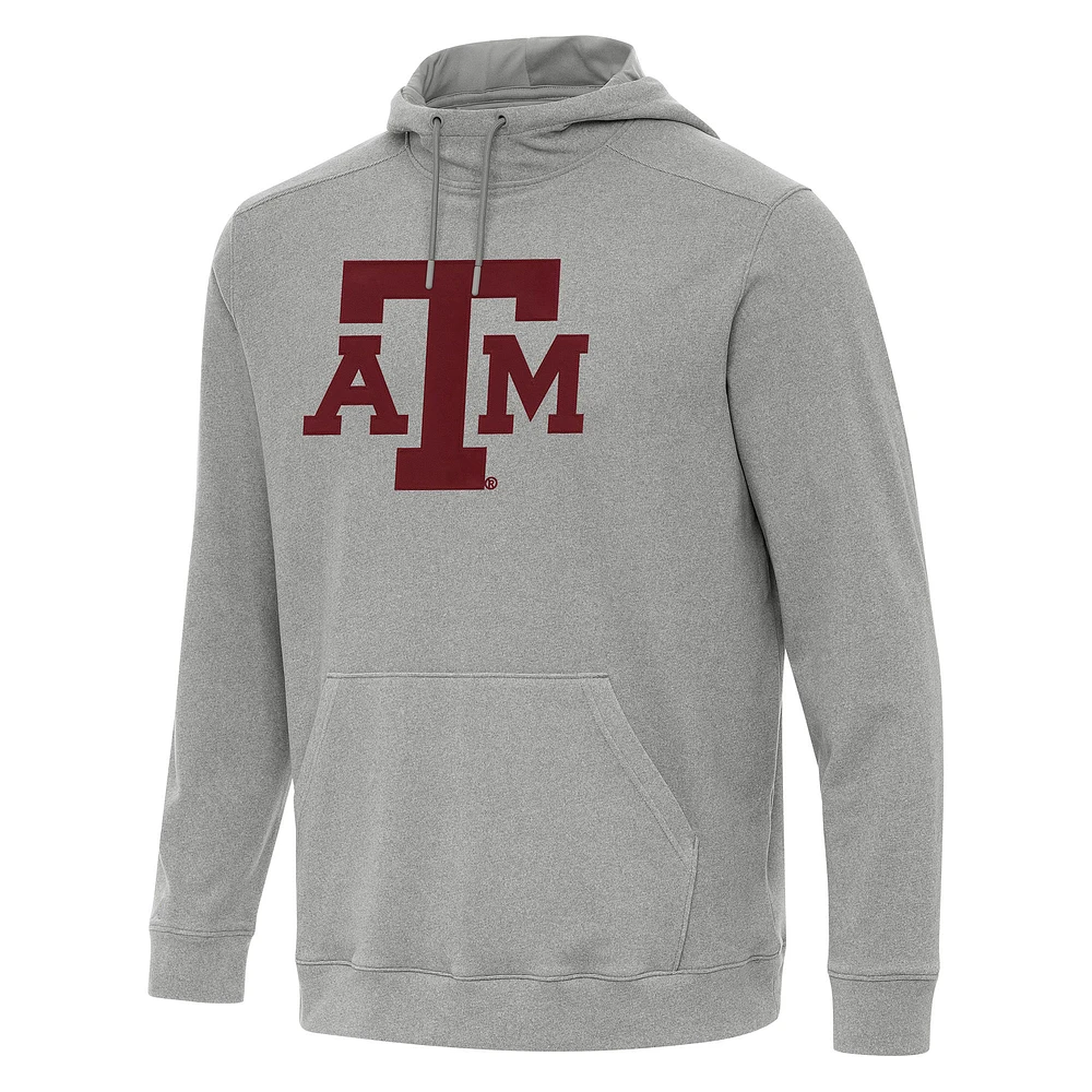 Men's Antigua Heather Texas A&M Aggies Cloud Pullover Hoodie