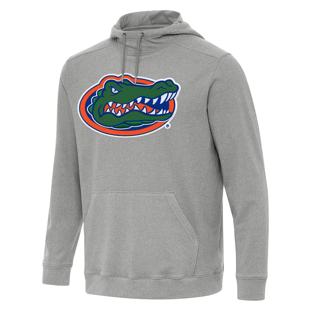 Men's Antigua Heather Florida Gators Cloud Pullover Hoodie