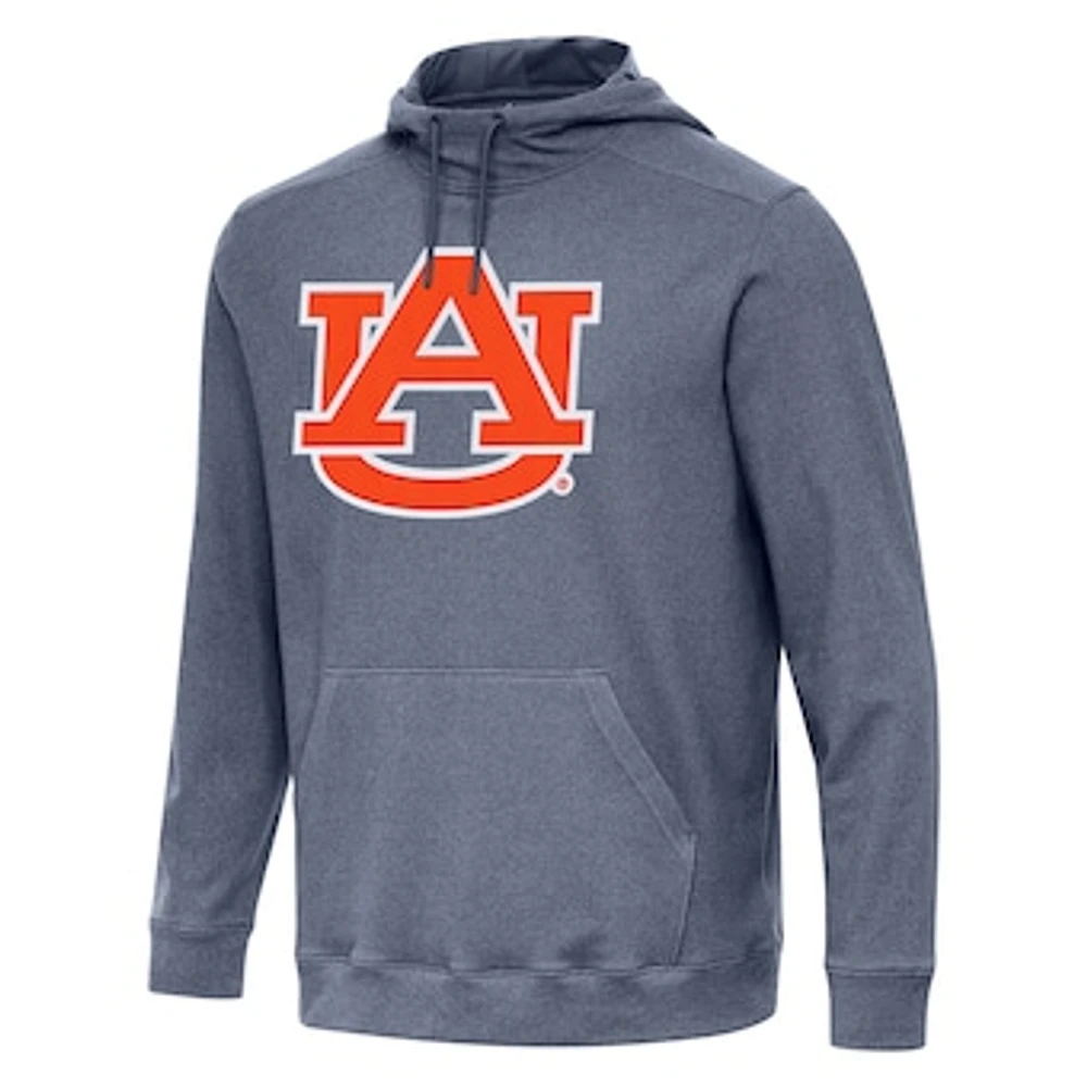 Men's Antigua Heather Navy Auburn Tigers Cloud Pullover Hoodie