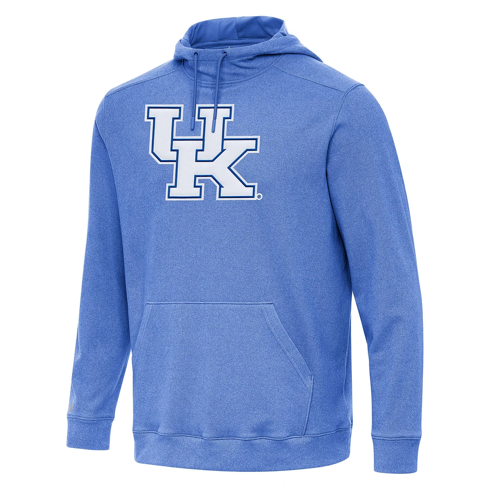 Men's Antigua Heather Royal Kentucky Wildcats Cloud Pullover Hoodie