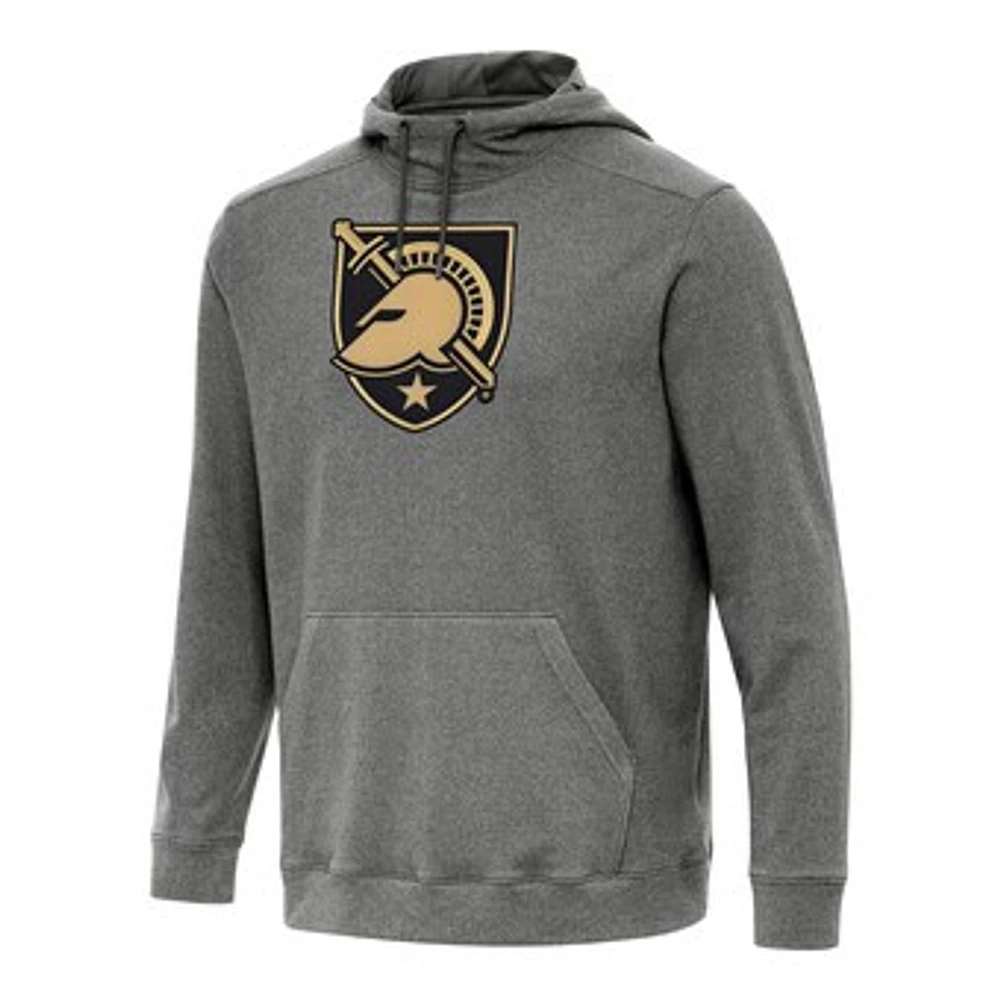 Men's Antigua Heather Black Army Knights Cloud Pullover Hoodie