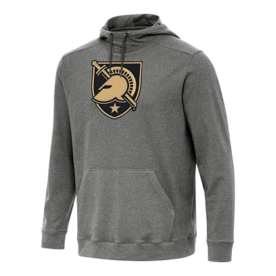 Men's Antigua Heather Black Army Knights Cloud Pullover Hoodie