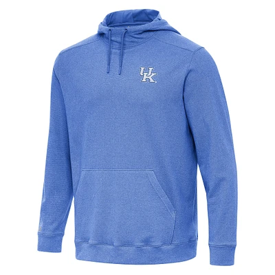 Men's Antigua Heather Royal Kentucky Wildcats Cloud Pullover Hoodie