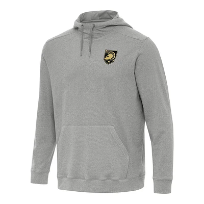 Men's Antigua Heather Gray Army Black Knights Cloud Pullover Hoodie